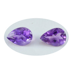 Riyogems 1PC Genuine Purple Amethyst Faceted 6x9 mm Pear Shape pretty Quality Gemstone