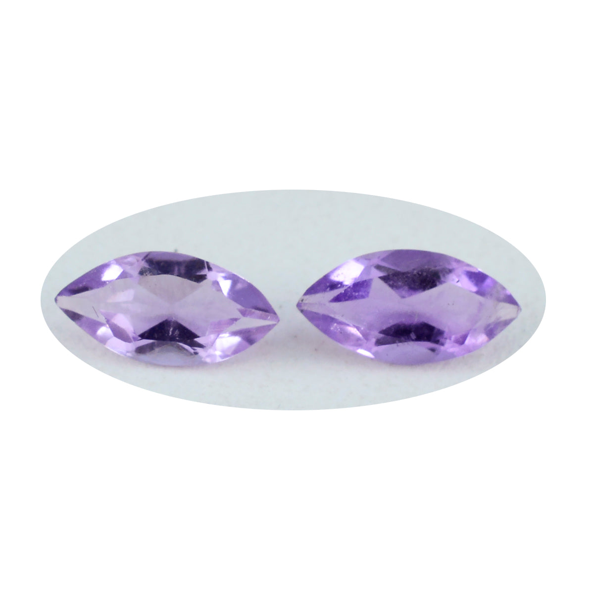 Riyogems 1PC Genuine Purple Amethyst Faceted 7x14 mm Marquise Shape beauty Quality Gems