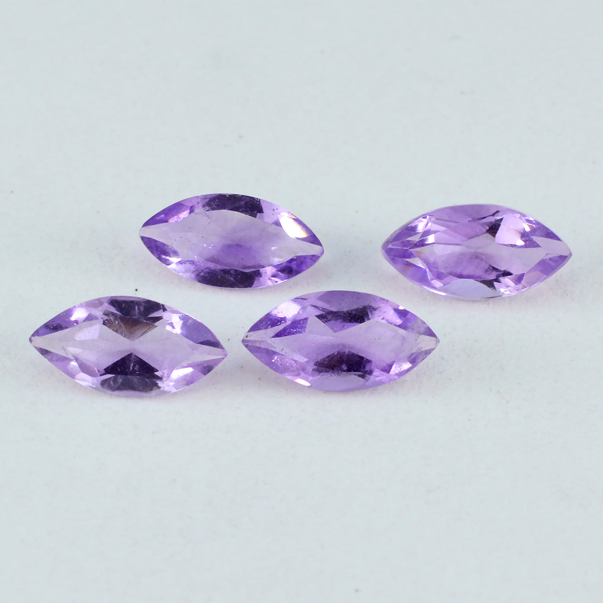Riyogems 1PC Genuine Purple Amethyst Faceted 7x14 mm Marquise Shape beauty Quality Gems