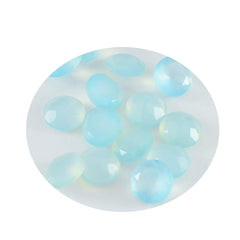 Riyogems 1PC Natural Aqua Chalcedony Faceted 5x5 mm Round Shape wonderful Quality Gemstone