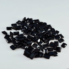 Riyogems 1PC Natural Black Onyx Faceted 3X5 mm Octagon Shape pretty Quality Loose Gem