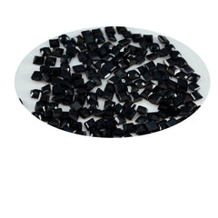 Riyogems 1PC Natural Black Onyx Faceted 4x4 mm Square Shape fantastic Quality Gemstone