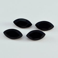 Riyogems 1PC Natural Black Onyx Faceted 8x16 mm Marquise Shape nice-looking Quality Loose Gemstone