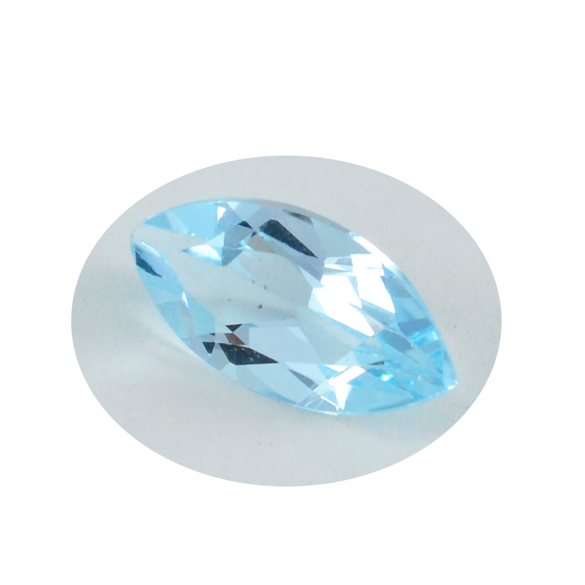 Riyogems 1PC Natural Blue Topaz Faceted 8x16 mm Marquise Shape cute Quality Loose Gems
