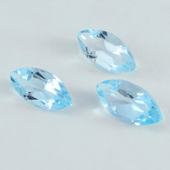 Riyogems 1PC Natural Blue Topaz Faceted 8x16 mm Marquise Shape cute Quality Loose Gems