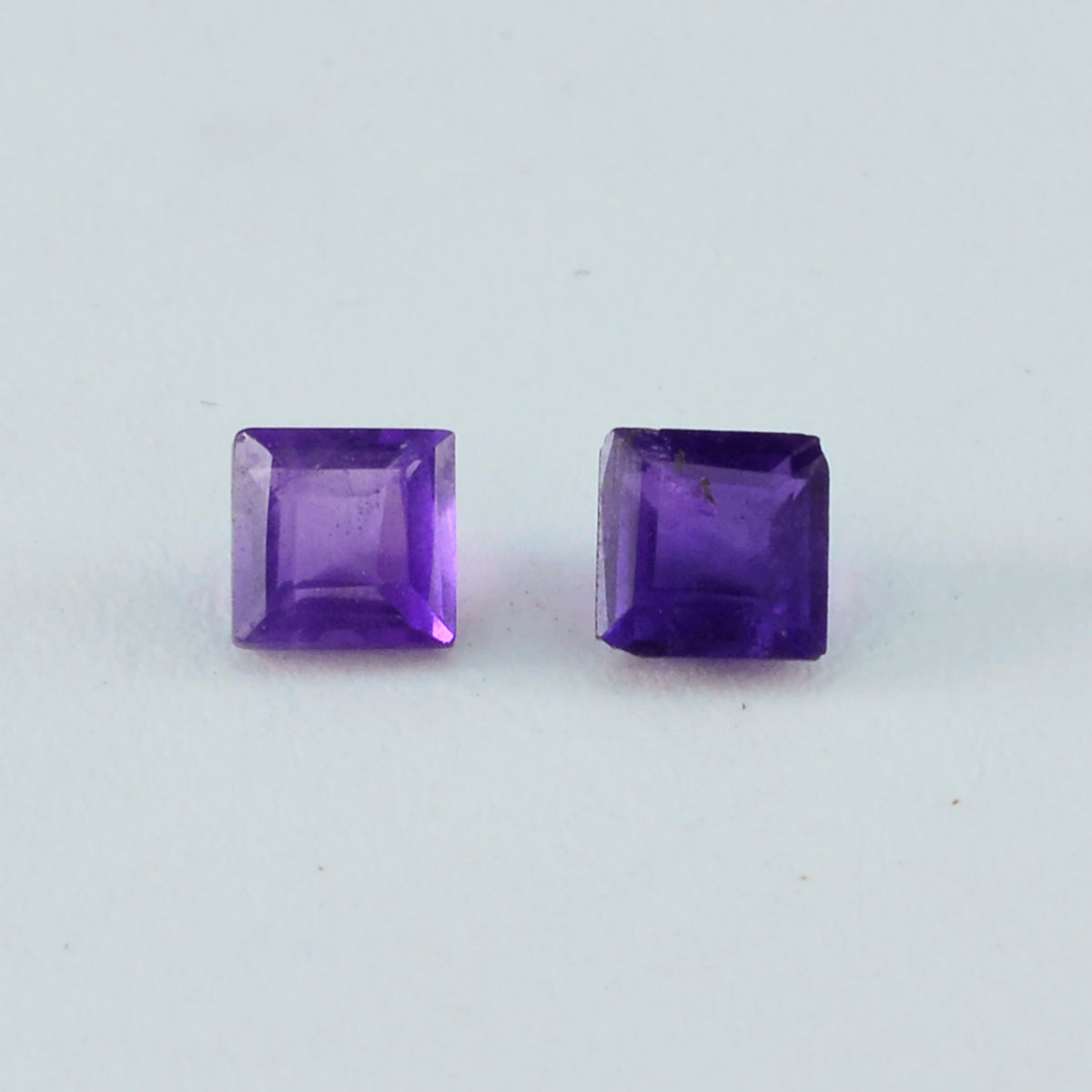 Riyogems 1PC Natural Purple Amethyst Faceted 11x11 mm Square Shape handsome Quality Loose Gem