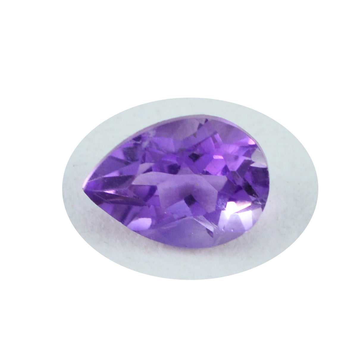 Riyogems 1PC Natural Purple Amethyst Faceted 12x16 mm Pear Shape great Quality Loose Gemstone