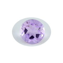 Riyogems 1PC Natural Purple Amethyst Faceted 13x13 mm Round Shape AAA Quality Gemstone
