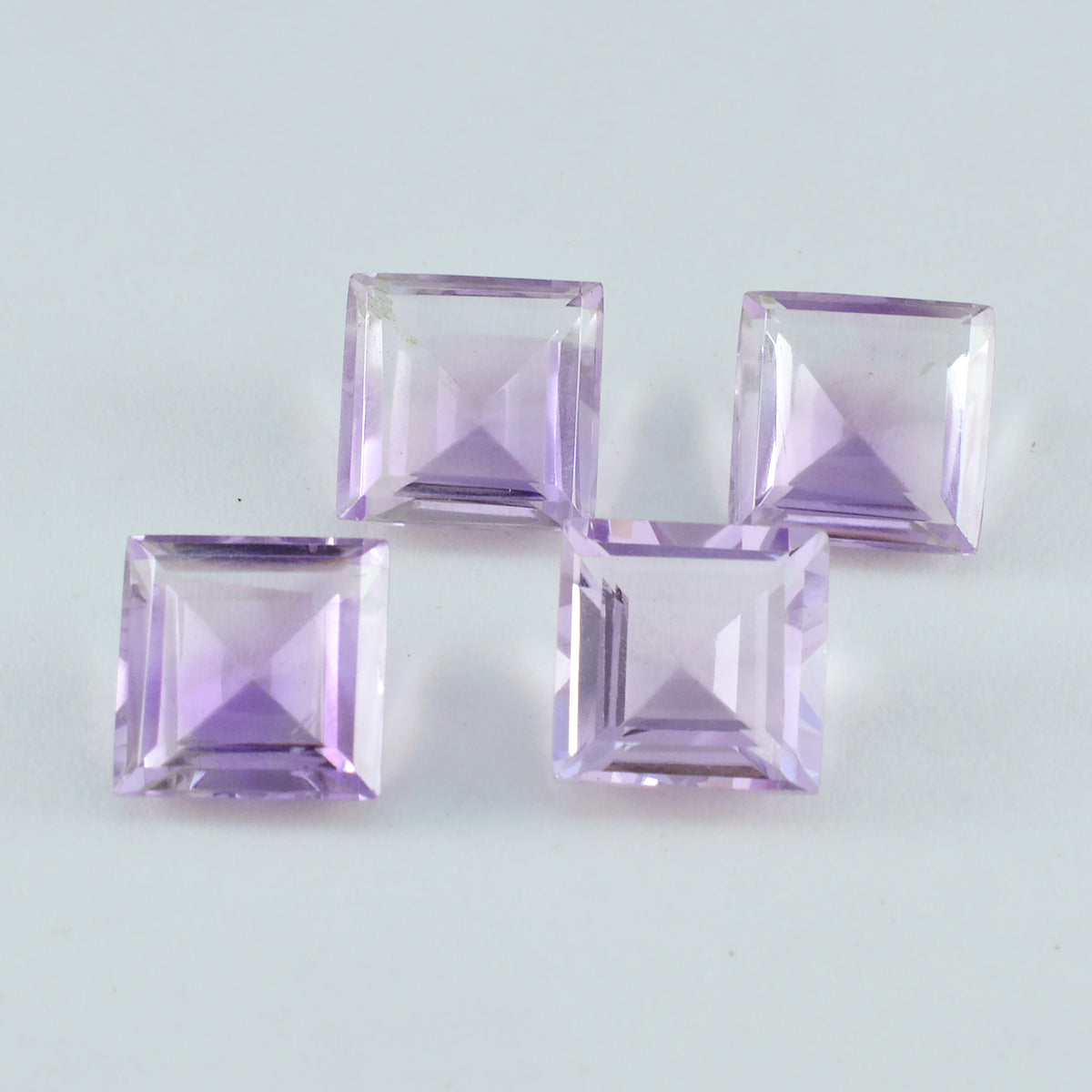 Riyogems 1PC Natural Purple Amethyst Faceted 14x14 mm Square Shape excellent Quality Loose Gemstone