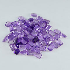 Riyogems 1PC Natural Purple Amethyst Faceted 4X6 mm Octagon Shape A Quality Loose Gemstone