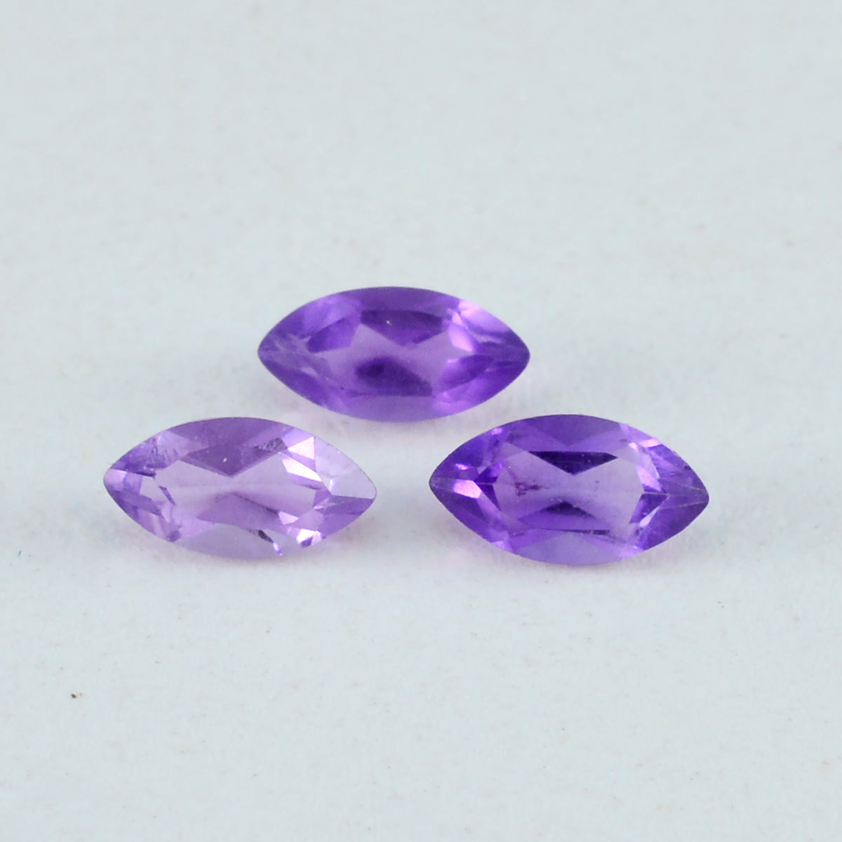 Riyogems 1PC Natural Purple Amethyst Faceted 5x10 mm Marquise Shape superb Quality Loose Gemstone