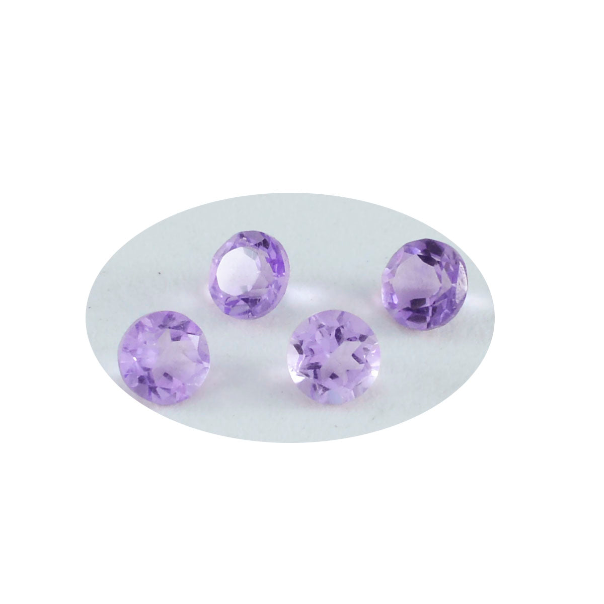 Riyogems 1PC Natural Purple Amethyst Faceted 7x7 mm Round Shape awesome Quality Loose Gems