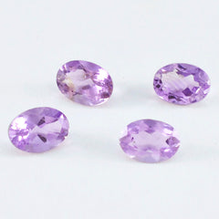 Riyogems 1PC Natural Purple Amethyst Faceted 9x11 mm Oval Shape Nice Quality Gemstone