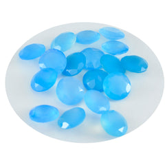 Riyogems 1PC Real Blue Chalcedony Faceted 4x4 mm Round Shape fantastic Quality Loose Gemstone