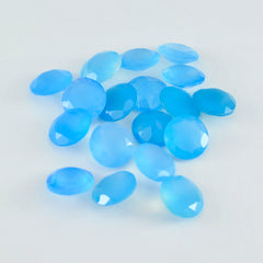 Riyogems 1PC Real Blue Chalcedony Faceted 4x4 mm Round Shape fantastic Quality Loose Gemstone