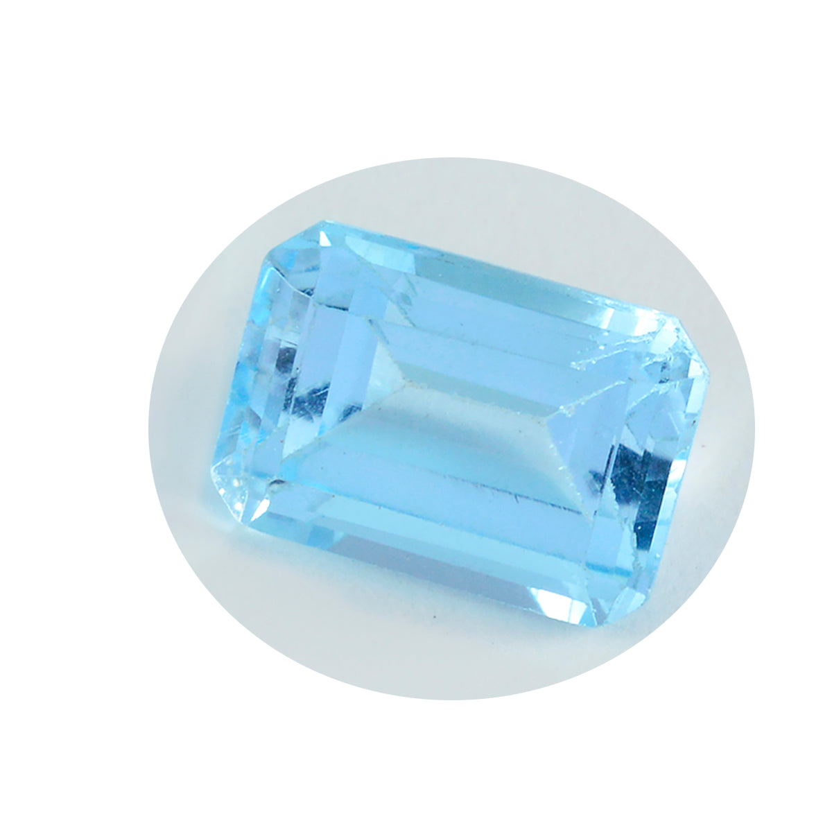 Riyogems 1PC Real Blue Topaz Faceted 12x16 mm Octagon Shape excellent Quality Loose Gemstone