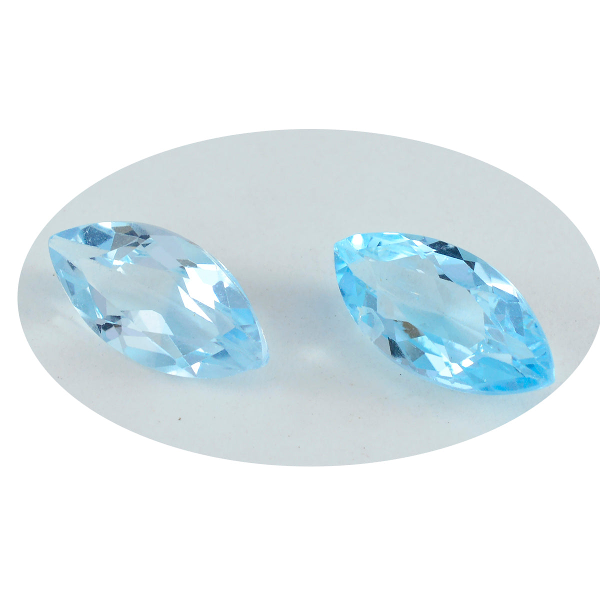 Riyogems 1PC Real Blue Topaz Faceted 9x18 mm Marquise Shape A Quality Loose Stone