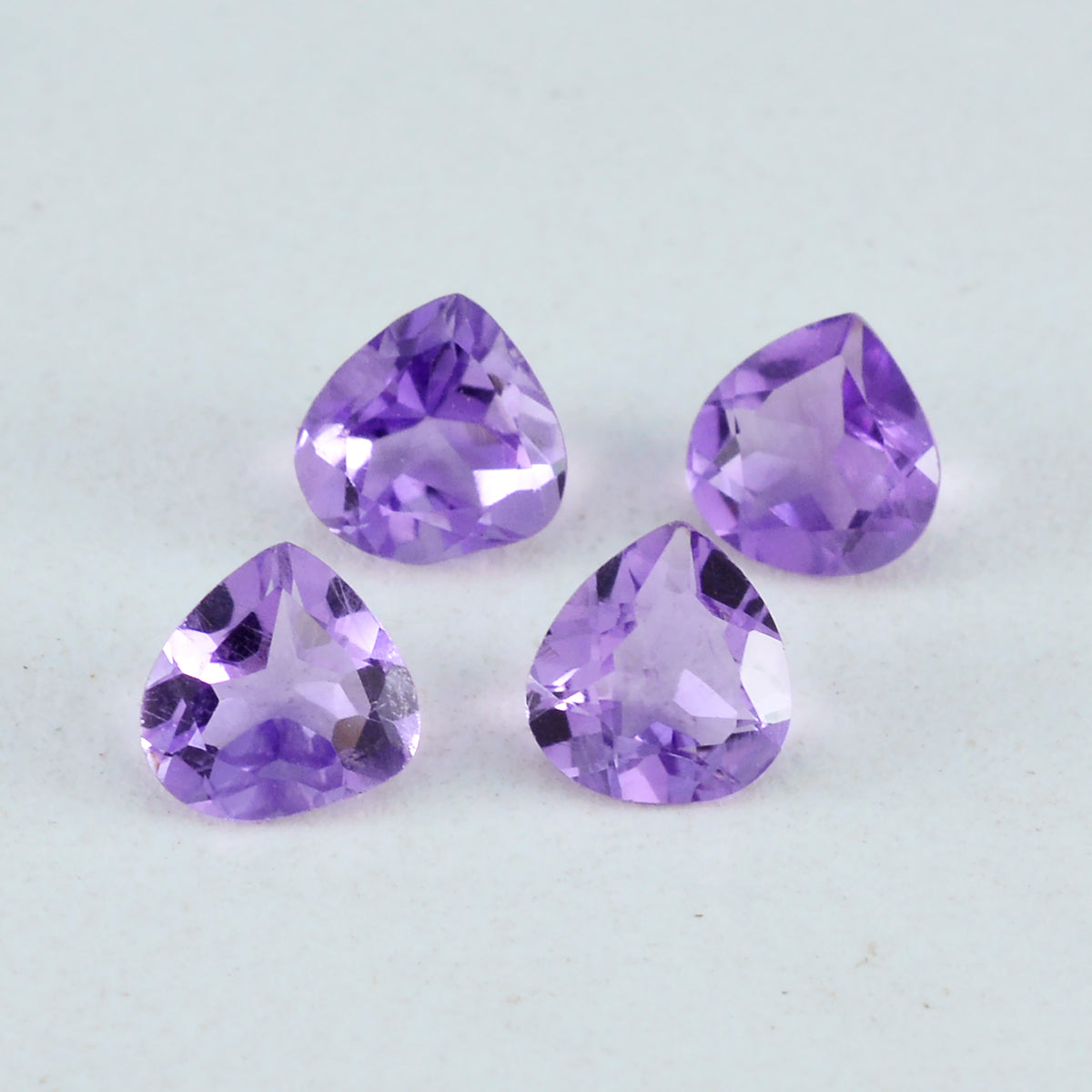 Riyogems 1PC Real Purple Amethyst Faceted 11X11 mm Heart Shape astonishing Quality Loose Gemstone
