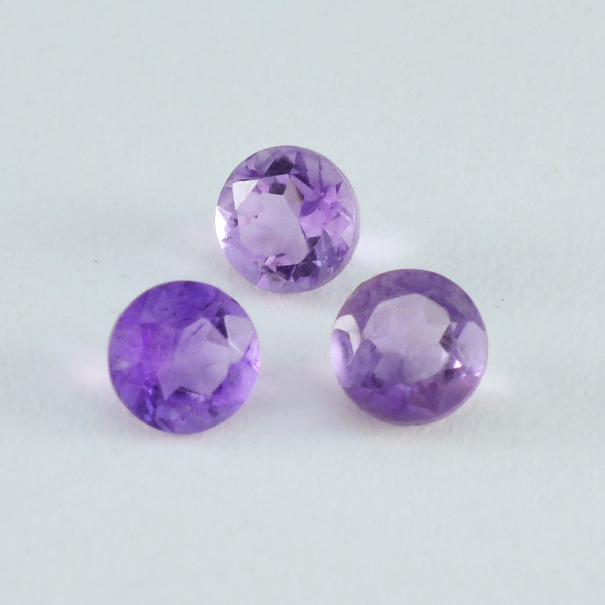 Riyogems 1PC Real Purple Amethyst Faceted 11x11 mm Round Shape A Quality Gems