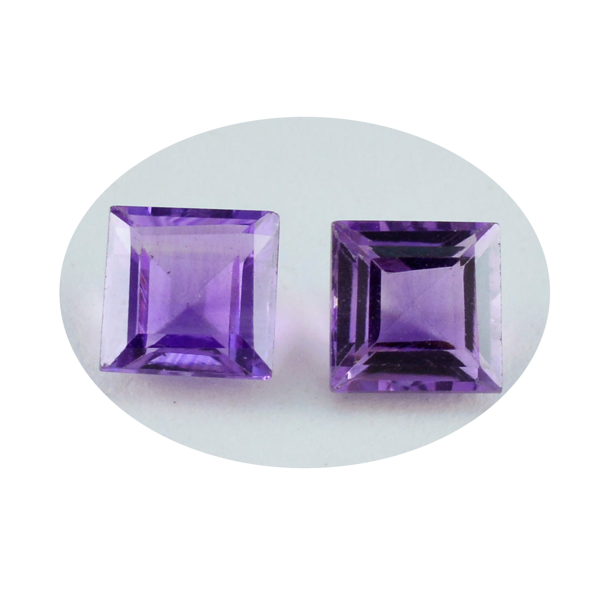 Riyogems 1PC Real Purple Amethyst Faceted 12x12 mm Square Shape good-looking Quality Loose Gems