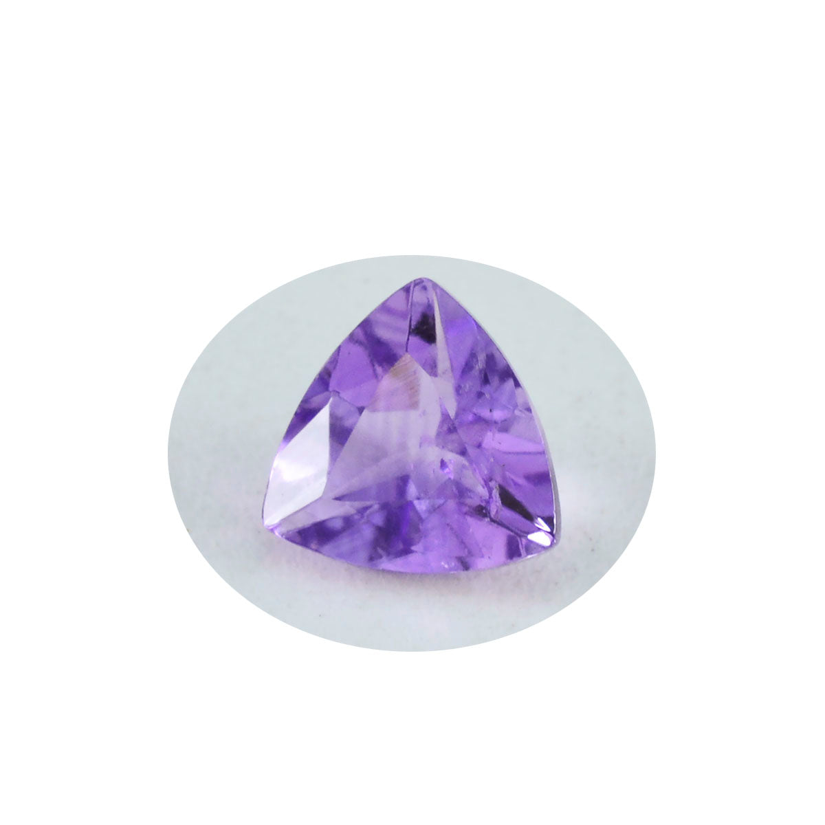 Riyogems 1PC Real Purple Amethyst Faceted 12x12 mm Trillion Shape superb Quality Gems