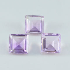 Riyogems 1PC Real Purple Amethyst Faceted 15x15 mm Square Shape pretty Quality Gem