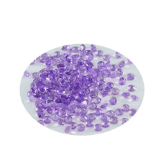 Riyogems 1PC Real Purple Amethyst Faceted 2x2 mm Round Shape fantastic Quality Gem