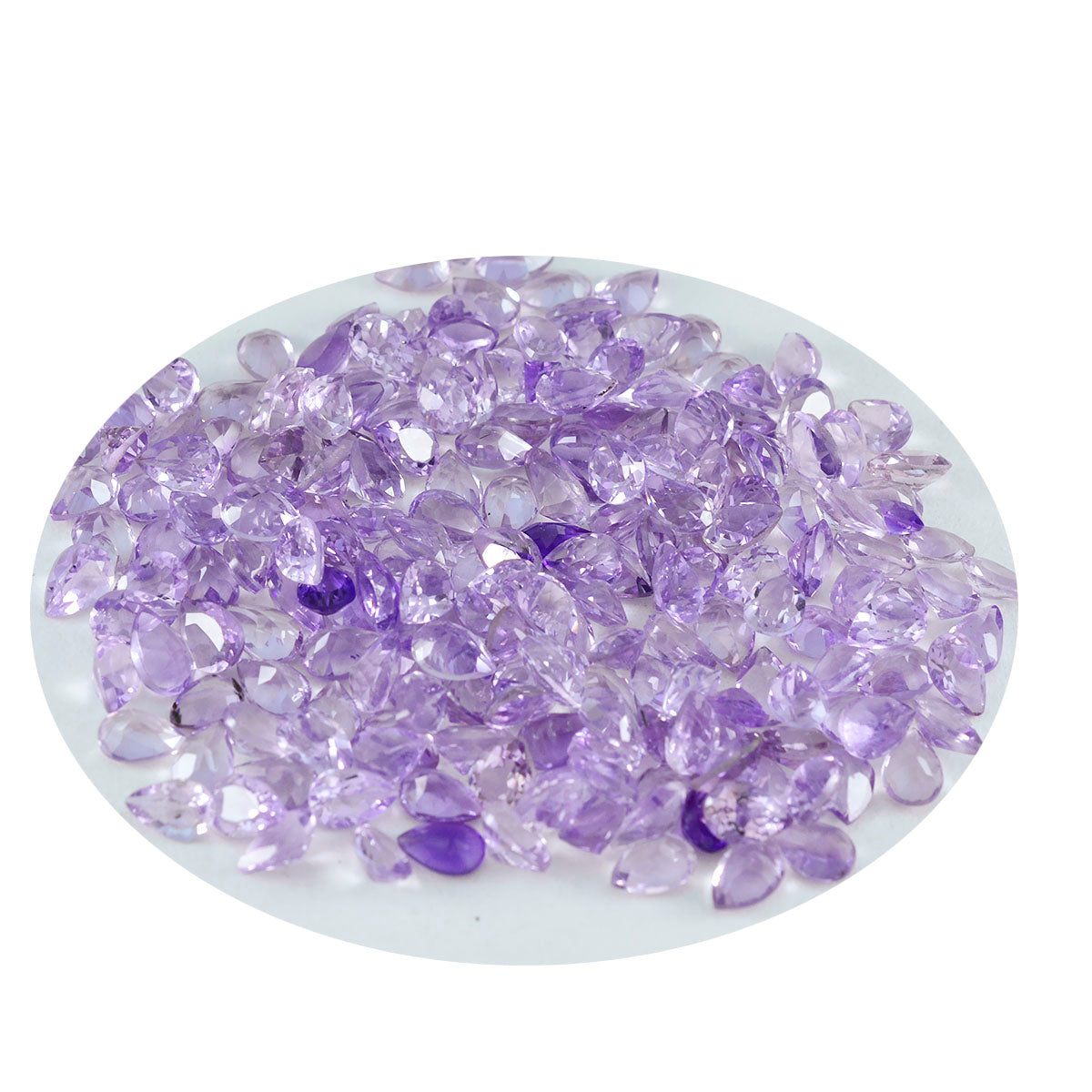 Riyogems 1PC Real Purple Amethyst Faceted 2x4 mm Pear Shape handsome Quality Loose Gemstone