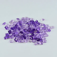 Riyogems 1PC Real Purple Amethyst Faceted 3x3 mm Square Shape A+ Quality Loose Gem
