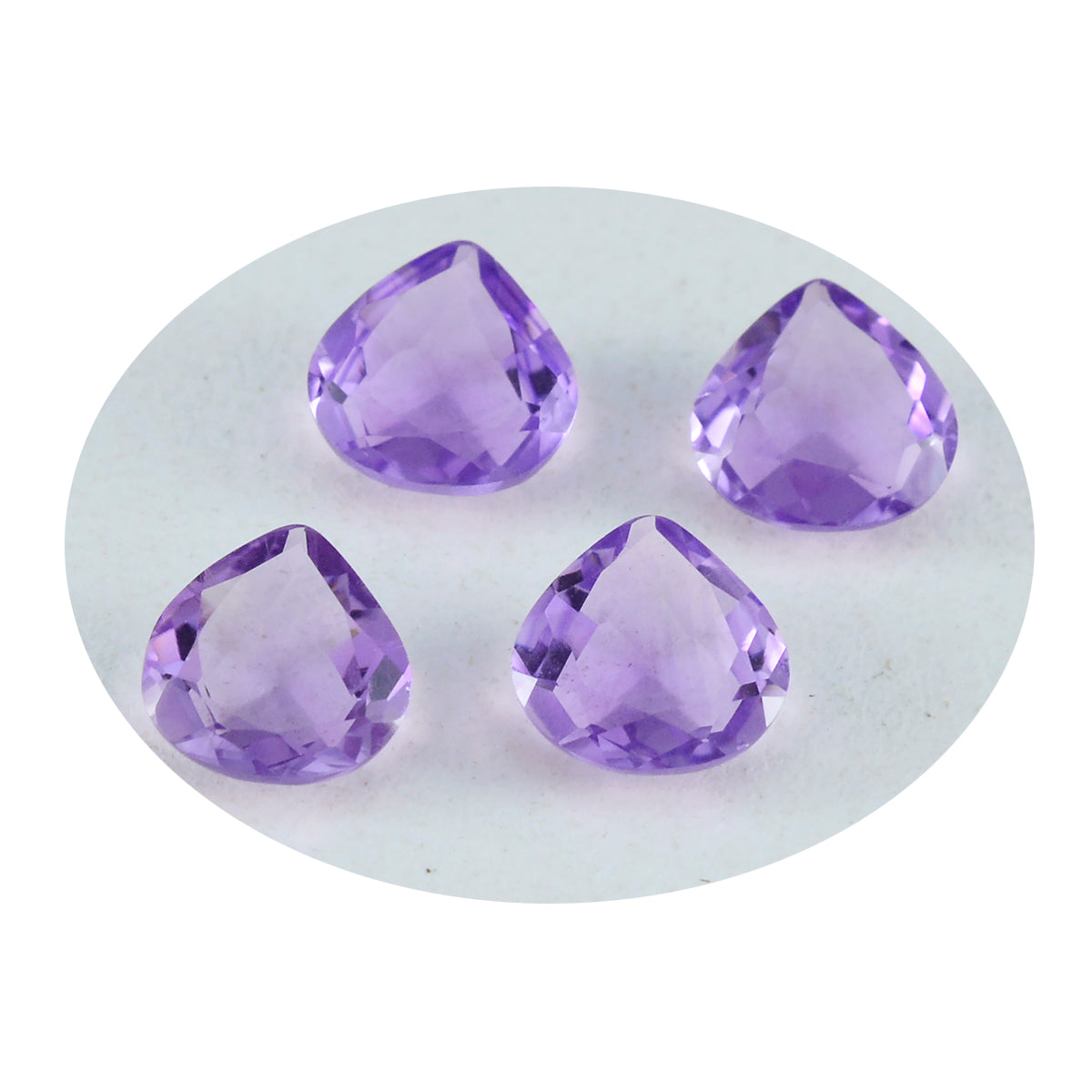 Riyogems 1PC Real Purple Amethyst Faceted 8X8 mm Heart Shape nice-looking Quality Loose Gem