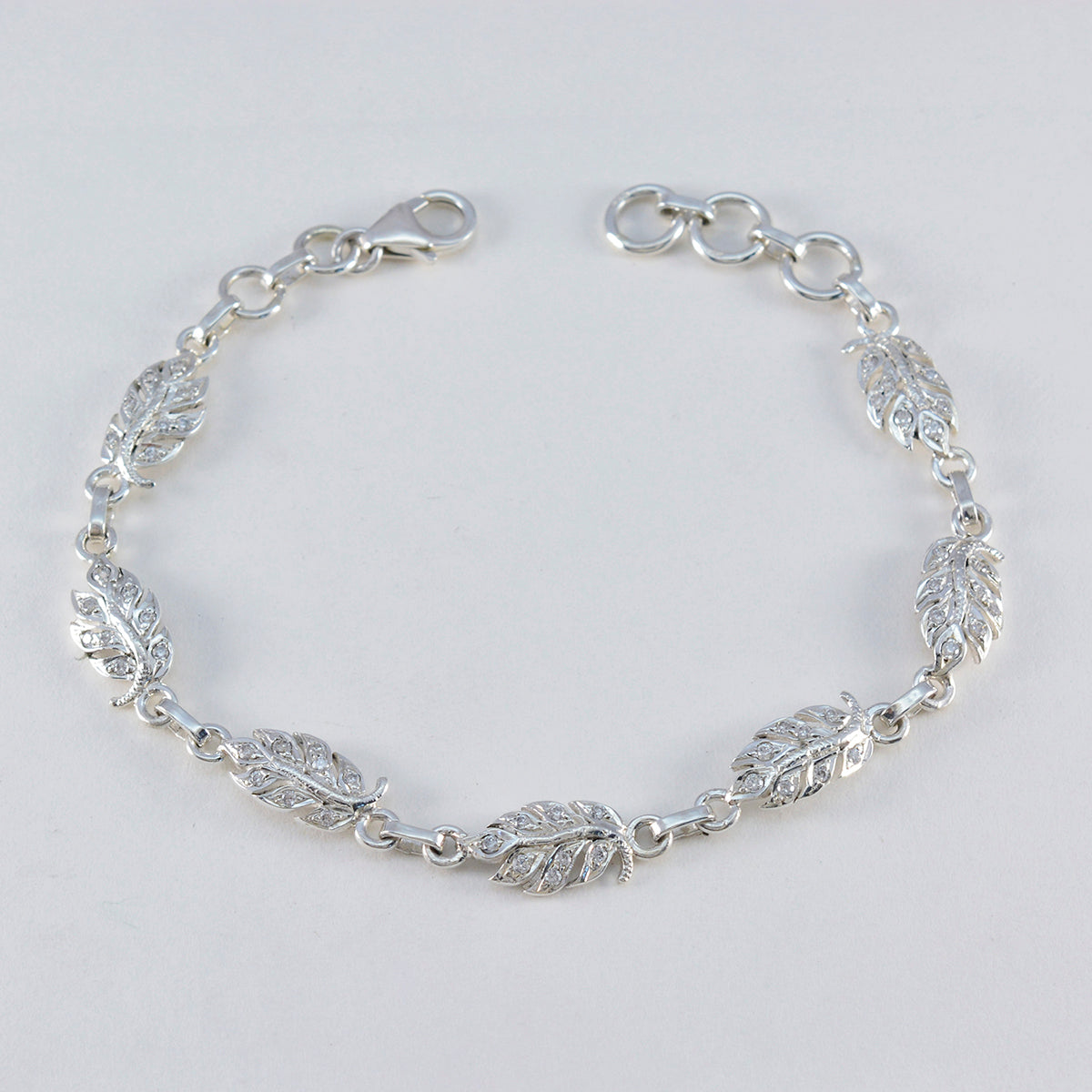 riyo attrayant bracelet en argent sterling 925 pour fille bracelet en cz blanc bracelet à sertir bracelet bracelet l taille 6-8,5 pouces.