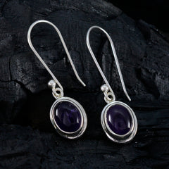 riyo bonny orecchino in argento sterling per la moglie orecchino con ametista con castone orecchino viola orecchino pendente