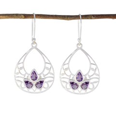 riyo splendido orecchino in argento sterling 925 per femme orecchino con ametista con castone orecchino viola orecchino pendente