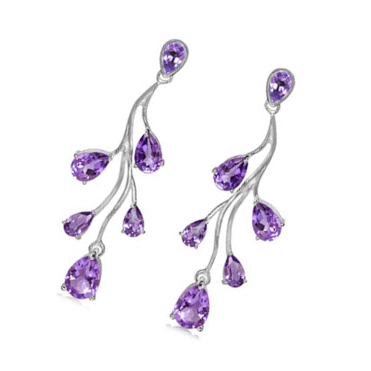 Riyo Cute Sterling Silver Earring For Sister Amethyst Earring Bezel Setting Purple Earring Stud Earring