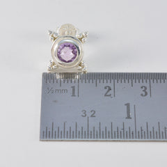 riyo affascinante orecchino in argento sterling 925 per femme orecchino di ametista con castone orecchino viola orecchino della vite prigioniera