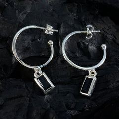 riyo bellissimo orecchino in argento sterling per le donne orecchino in onice nero con castone orecchino nero orecchino pendente