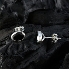 riyo fascinerande 925 sterling silver örhänge för damsel svart onyx örhänge infattning svart örhänge örhänge