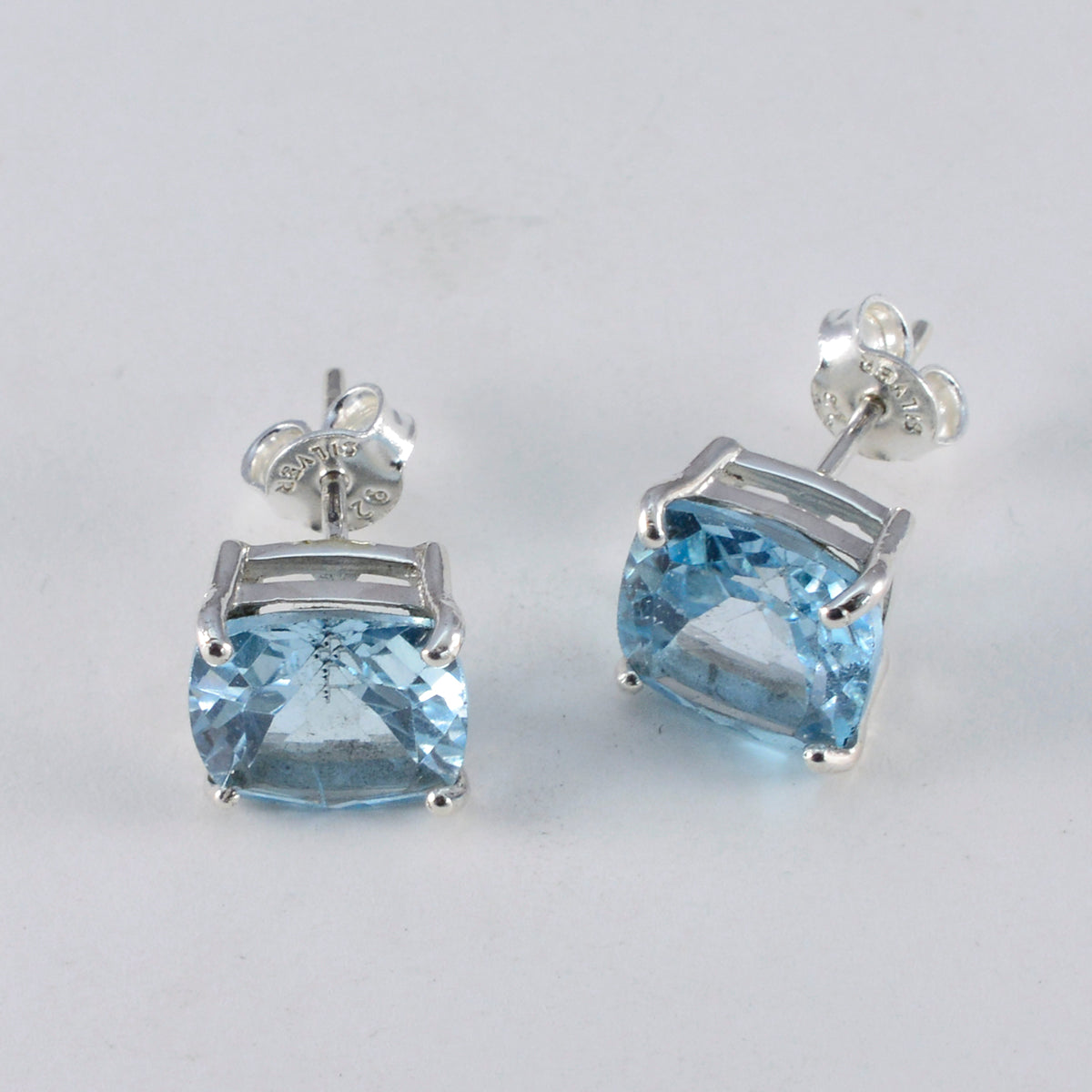 riyo comely 925 sterling silver örhänge för syster blå topas örhänge infattning blå örhänge örhänge