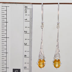 riyo bellissimo orecchino in argento sterling per la sorella orecchino citrino con castone orecchino giallo orecchino pendente