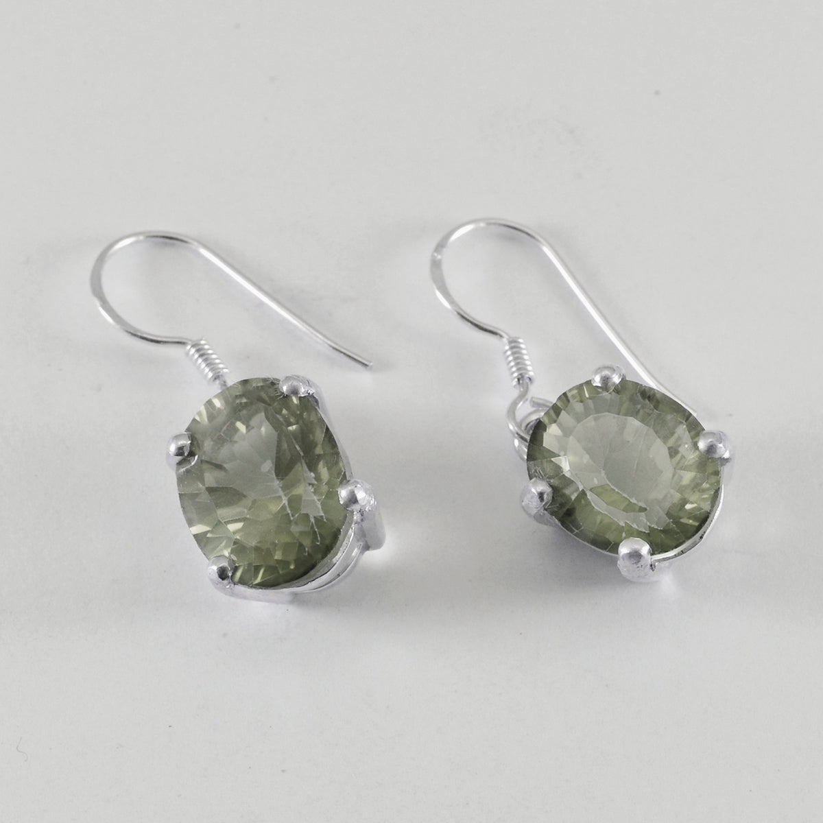 riyo orecchino decorativo in argento sterling per ragazza orecchino con ametista verde con castone orecchino verde orecchino pendente