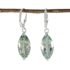 riyo gradevole orecchino in argento sterling per ragazza orecchino con ametista verde con castone orecchino verde orecchino pendente