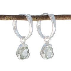 riyo orecchino in argento sterling 925 di bell'aspetto per donna orecchino con ametista verde con castone orecchino verde orecchino pendente