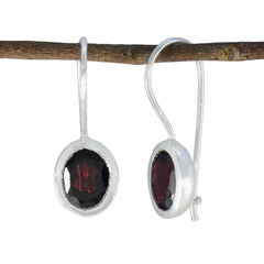 riyo smashing orecchino in argento sterling 925 per femme orecchino granato con castone orecchino rosso orecchino pendente