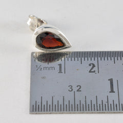 Riyo Drop-Dead Wunderschöner 925 Sterling Silber Ohrring für Demoiselle Granat Ohrring Lünettenfassung Roter Ohrring Ohrstecker