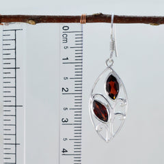 Riyo Arrestatie 925 Sterling Zilveren Oorbel Voor Vrouwelijke Granaat Oorbel Bezel Instelling Rode Oorbel Dangle Earring