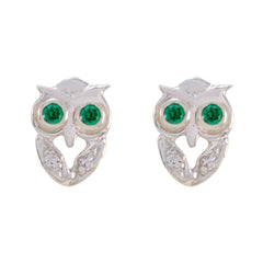 riyo graziosi orecchini in argento sterling 925 per signora verde cz orecchino con castone orecchino verde orecchino a perno