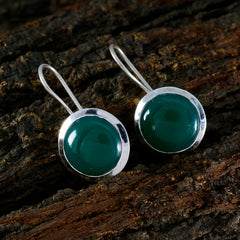 riyo splendido orecchino in argento sterling 925 per femme orecchino in onice verde con castone orecchino verde orecchino pendente