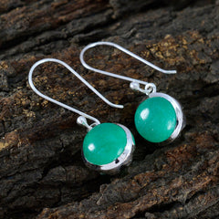 riyo grazioso orecchino in argento sterling per la moglie orecchino in onice verde con castone orecchino verde orecchino pendente