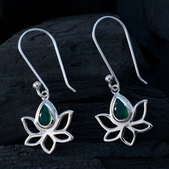riyo seducente orecchino in argento sterling 925 per ragazza indiano smeraldo orecchino con castone orecchino verde ciondola l'orecchino