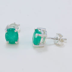 riyo tilltalande sterling silver örhänge för kvinnor indiska smaragd örhänge bezel inställning grönt örhänge stift örhänge